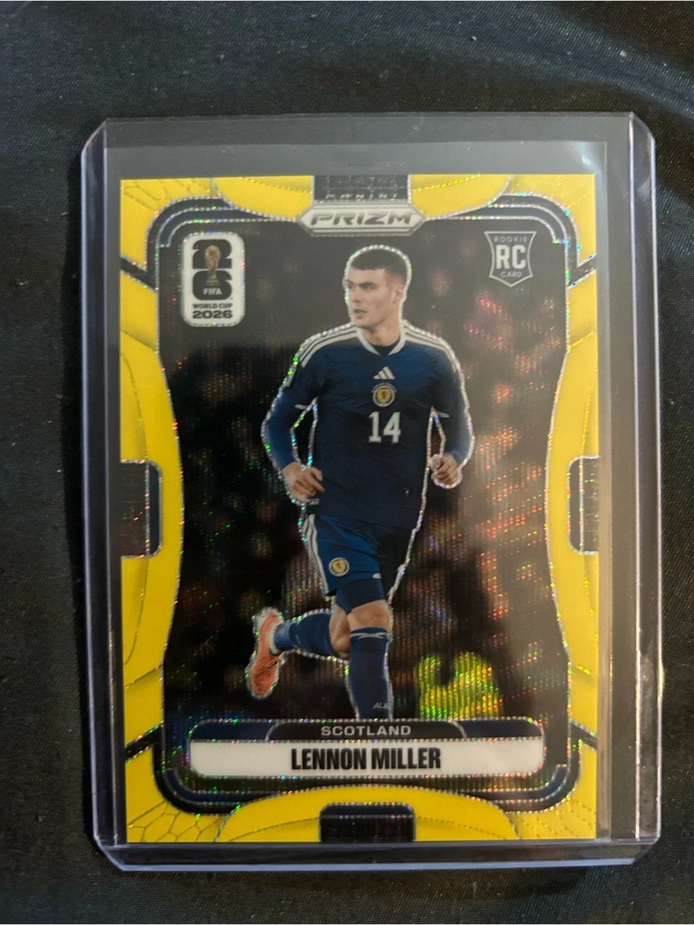 Panini Prizm Lennon Miller Scotland Soccer Card - Yellow # 032/150